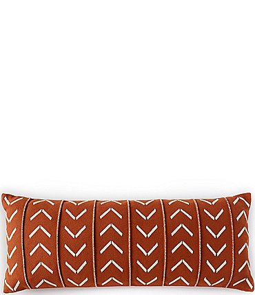 Image of Southern Living Simplicity Collection Embroidered Arrow Bolster Pillow