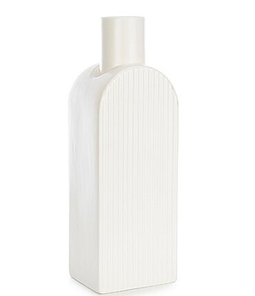 Image of Southern Living Simplicity Collection Fluted Earthenware Stem Vase