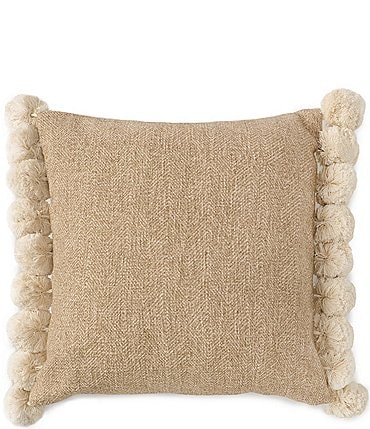 Image of Southern Living Simplicity Collection Pom Pom Trimmed Pillow