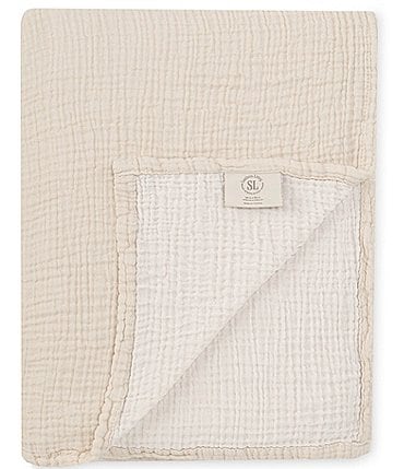 Image of Southern Living Simplicity Collection Waffle Gauze Bed Blanket