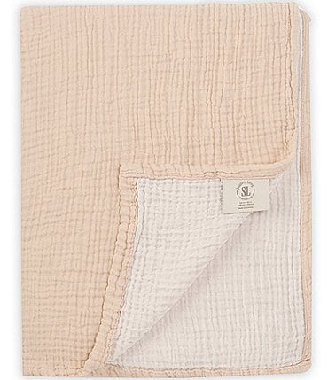 Image of Southern Living Simplicity Collection Waffle Gauze Bed Blanket