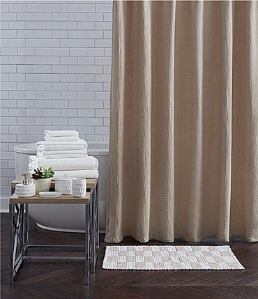 Image of Southern Living Simplicity Serenity Collection Layered Gauze Shower Curtain