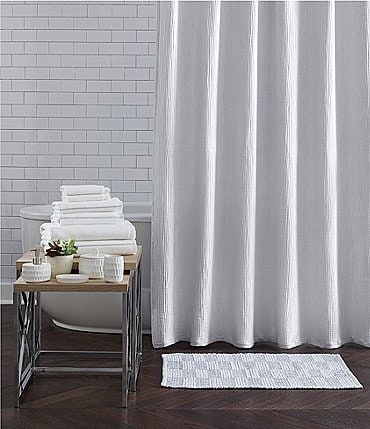 Image of Southern Living Simplicity Serenity Collection Layered Gauze Shower Curtain