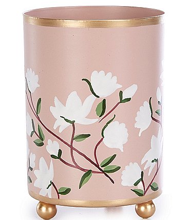 Image of Southern Living Spring Collection Magnolia Floral Decorative Candle Pot