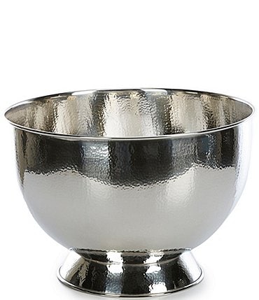 Image of Southern Living Stainless Steel Hammered Footed Round Wine Chiller