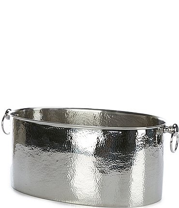 Image of Southern Living Stainless Steel Hammered Oval Party Tub