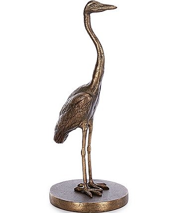 Image of Southern Living Standing Crane Sculpture Figurine