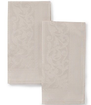 Image of Southern Living Taupe Jacquard Damask Napkins, Set of 4