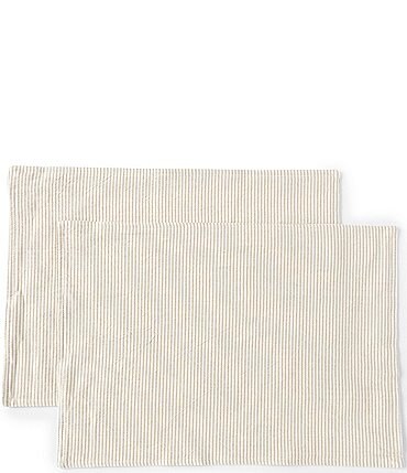 Image of Southern Living Ticking Stripe Placemats, Set of 2