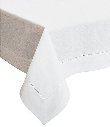 Image of Southern Living White Hemstitch Tablecloth