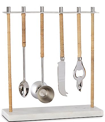 Image of Southern Living Wicker Barware Collection Bar Tool Set