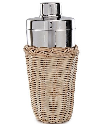 Image of Southern Living Wicker Barware Collection Cocktail Shaker