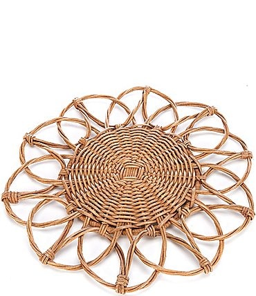 Image of Southern Living Wicker Flower Charger