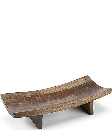 Image of Southern Living Wood Rectangle Footed Platter
