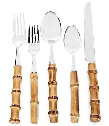 Image of Southern Living 20-Piece Bamboo Flatware Set