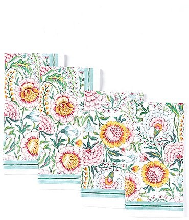 Image of Southern Living x Nellie Howard Ossi Collection Floral Napkins, Set of 4