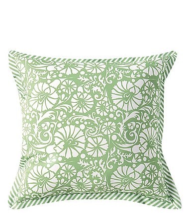 Image of Southern Living x Nellie Howard Ossi Collection Indoor/Outdoor Floral Flanged Pillow