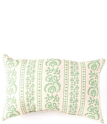 Image of Southern Living x Nellie Howard Ossi Collection Indoor/Outdoor Floral Stripe Pillow
