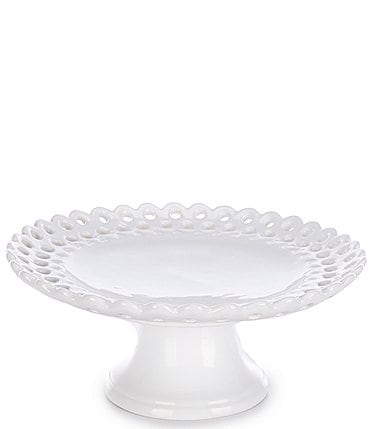 Image of Southern Living x Nellie Howard Ossi Collection King White Footed Cake Plate