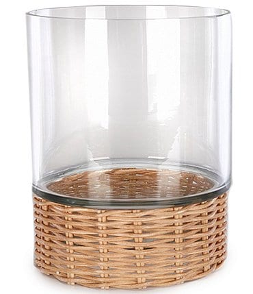 Image of Southern Living x Nellie Howard Ossi Collection Rattan Hurricane/ Vase