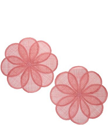 Image of Southern Living x Nellie Howard Ossi Collection Sinamay Flower Placemat, Set of 2