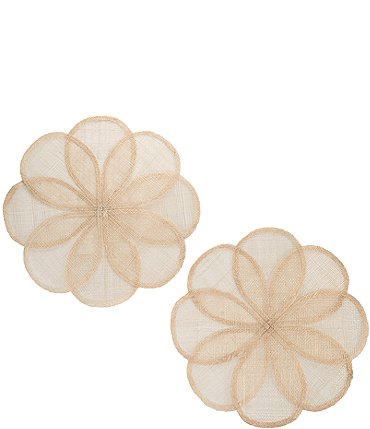 Image of Southern Living x Nellie Howard Ossi Collection Sinamay Flower Placemat, Set of 2