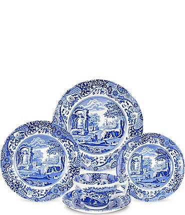 Image of Spode Blue Italian Chinoiserie 5-Piece Place Setting