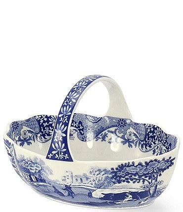 Image of Spode Blue Italian Collection Handled Basket