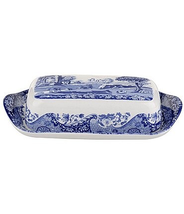 Image of Spode Blue Italian Covered Butter Dish