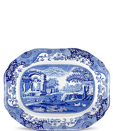 Image of Spode Blue Italian Chinoiserie Medium Oval Platter