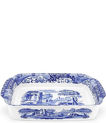 Image of Spode Blue Italian Rectangular Baker