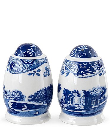 Image of Spode Blue Italian Salt and Pepper Shaker Set