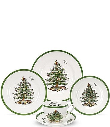 Image of Spode Christmas Tree 5-Piece Place Setting