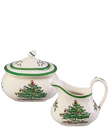 Image of Spode Christmas Tree Collection 3-Piece Sugar and Creamer Set