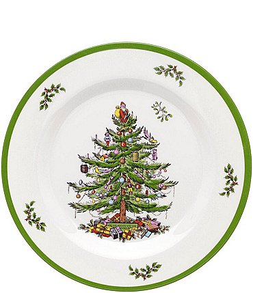 Image of Spode Christmas Tree Collection Melamine Salad Plates, Set of 4