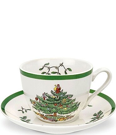 Image of Spode Christmas Tree Cup and Saucer