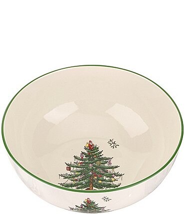 Image of Spode Christmas Tree Large Round Serving Bowl, 10-inch
