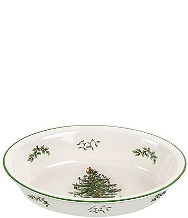 Image of Spode Christmas Tree Oval Rim Dish