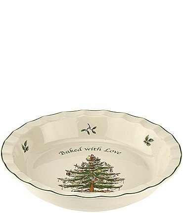 Image of Spode Christmas Tree Pie Dish Baked with Love