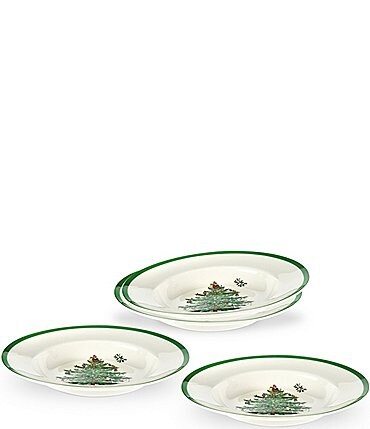 Image of Spode Christmas Tree Soup Plates, Set of 4
