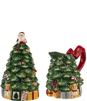 Image of Spode Christmas Tree Sugar & Creamer Set