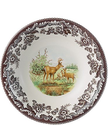 Image of Spode Festive Fall Collection Woodland American Wildlife Mule Deer Cereal Bowl