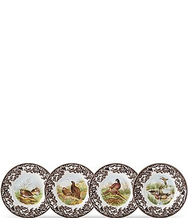 Image of Spode Festive Fall Collection Woodland Canape Plates, Set of 4