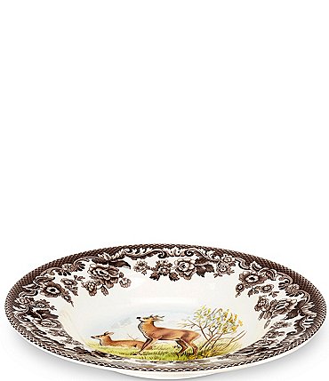 Image of Spode Festive Fall Collection Woodland Deer Soup Plate