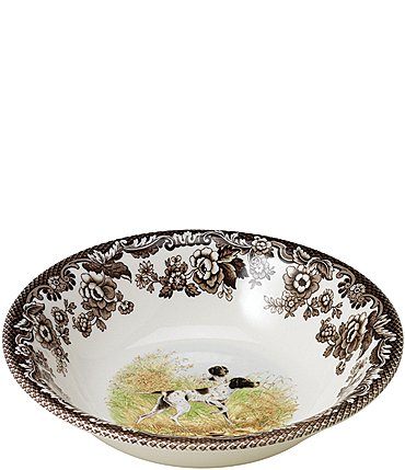 Image of Spode Festive Fall Collection Woodland Hunting Dogs Pointer Cereal Bowl