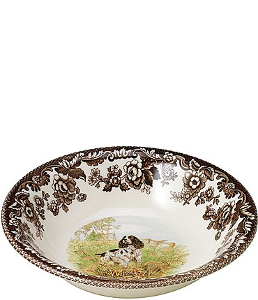 Image of Spode Festive Fall Collection Woodland Hunting Dogs Spaniel Cereal Bowl
