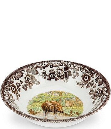 Image of Spode Festive Fall Collection Woodland Majestic Moose Ascot Cereal Bowl