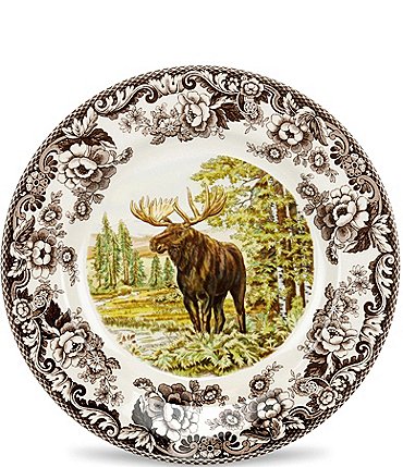 Image of Spode Festive Fall Collection Woodland Majestic Moose Dinner Plate
