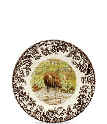 Image of Spode Festive Fall Collection Woodland Majestic Moose Salad Plate