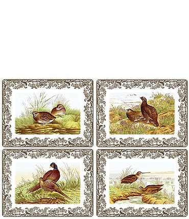 Image of Spode Festive Fall Collection Woodland Pimpernel Spode Placemats, Set of 4